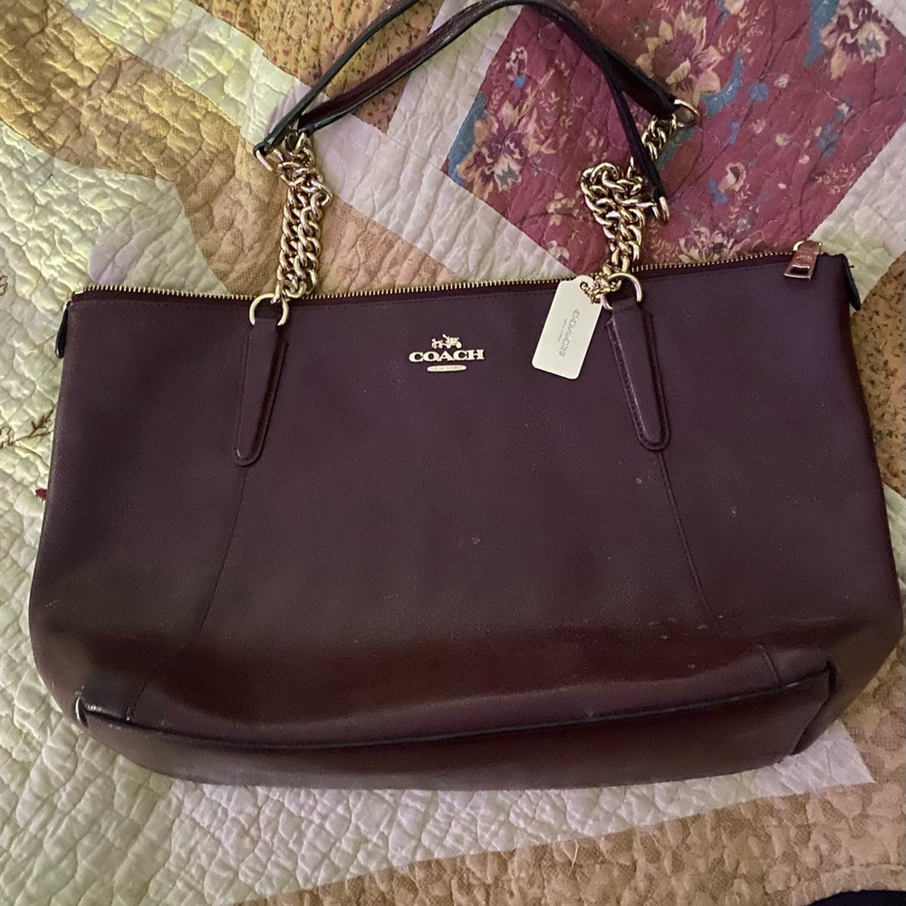COPY - Coach Large Burgundy Shoulder Handbag